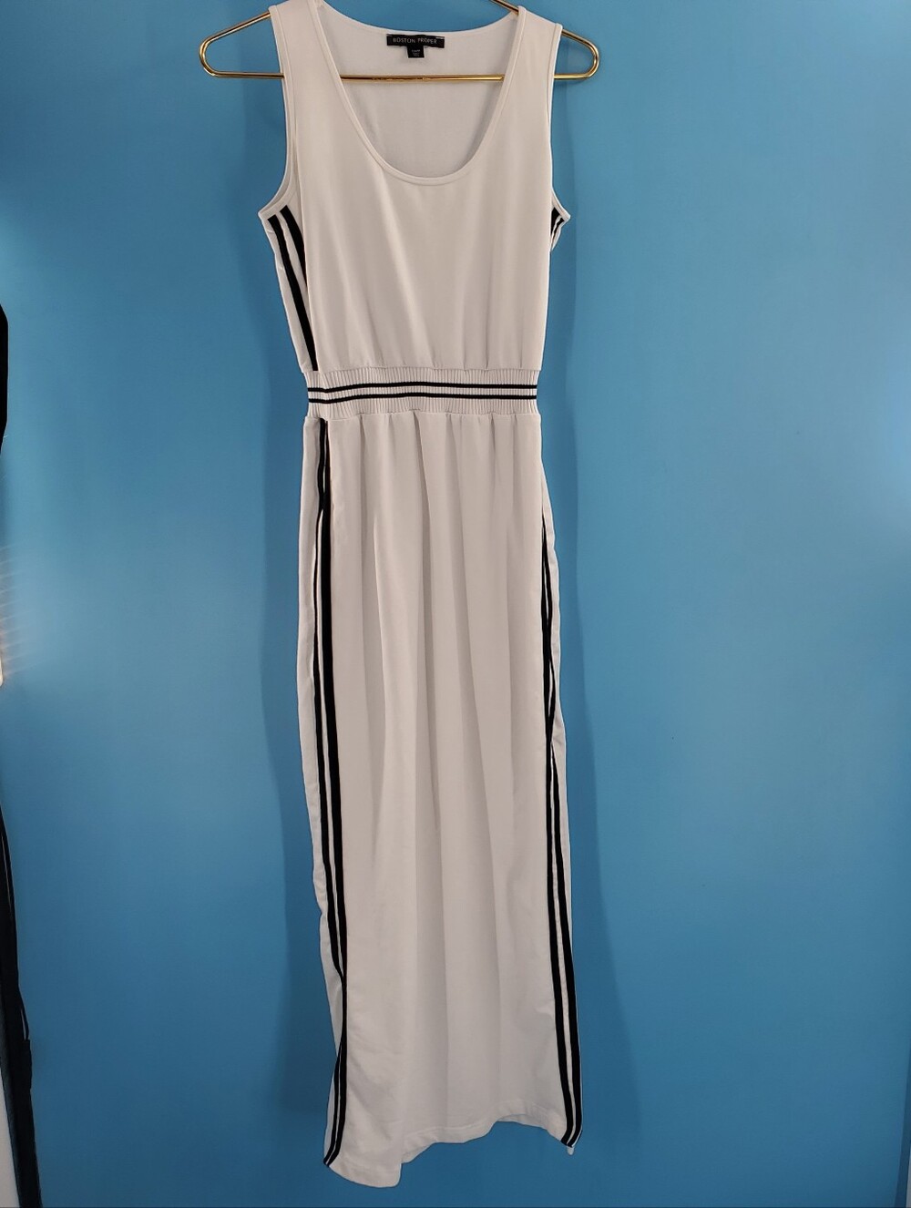 Boston Proper 2-stripe athletic maxi dress